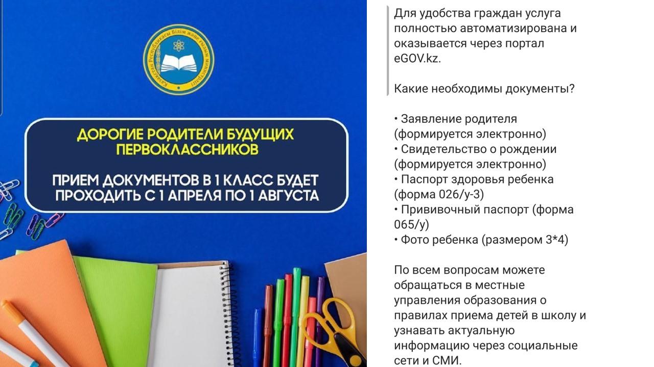 Приём документов в 1 класс.