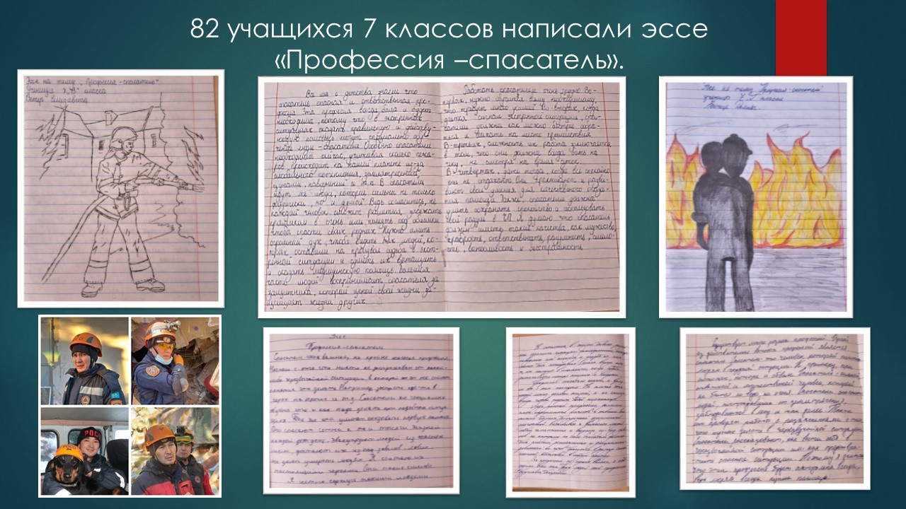 "Конкурс эссе "Профессия - спасатель" 7кл