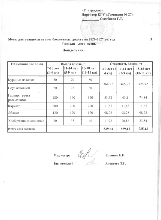 3 апта 1 күн/ 3 неделя1день